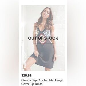 CUPSHE Bohemian Crochet Black coverup